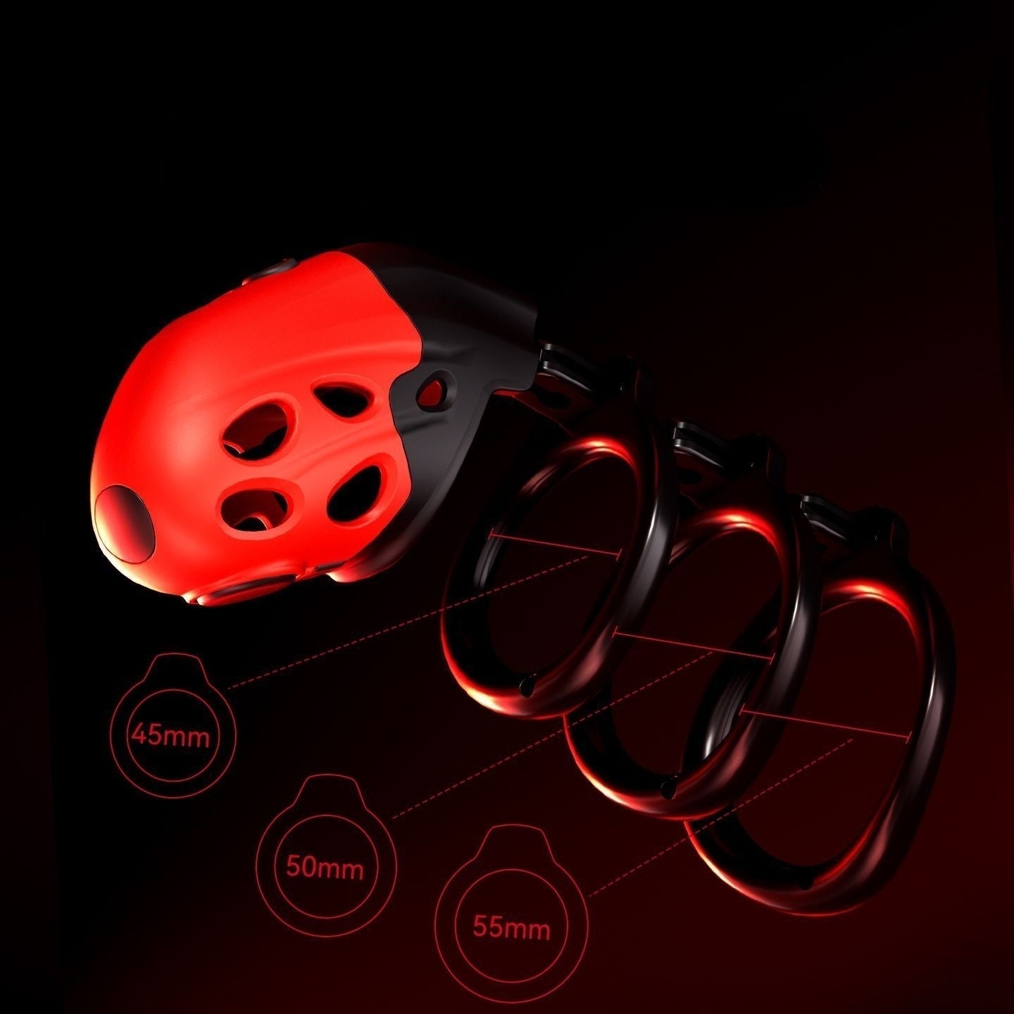Retractable Electric Shock Vibrating Chastity Cage