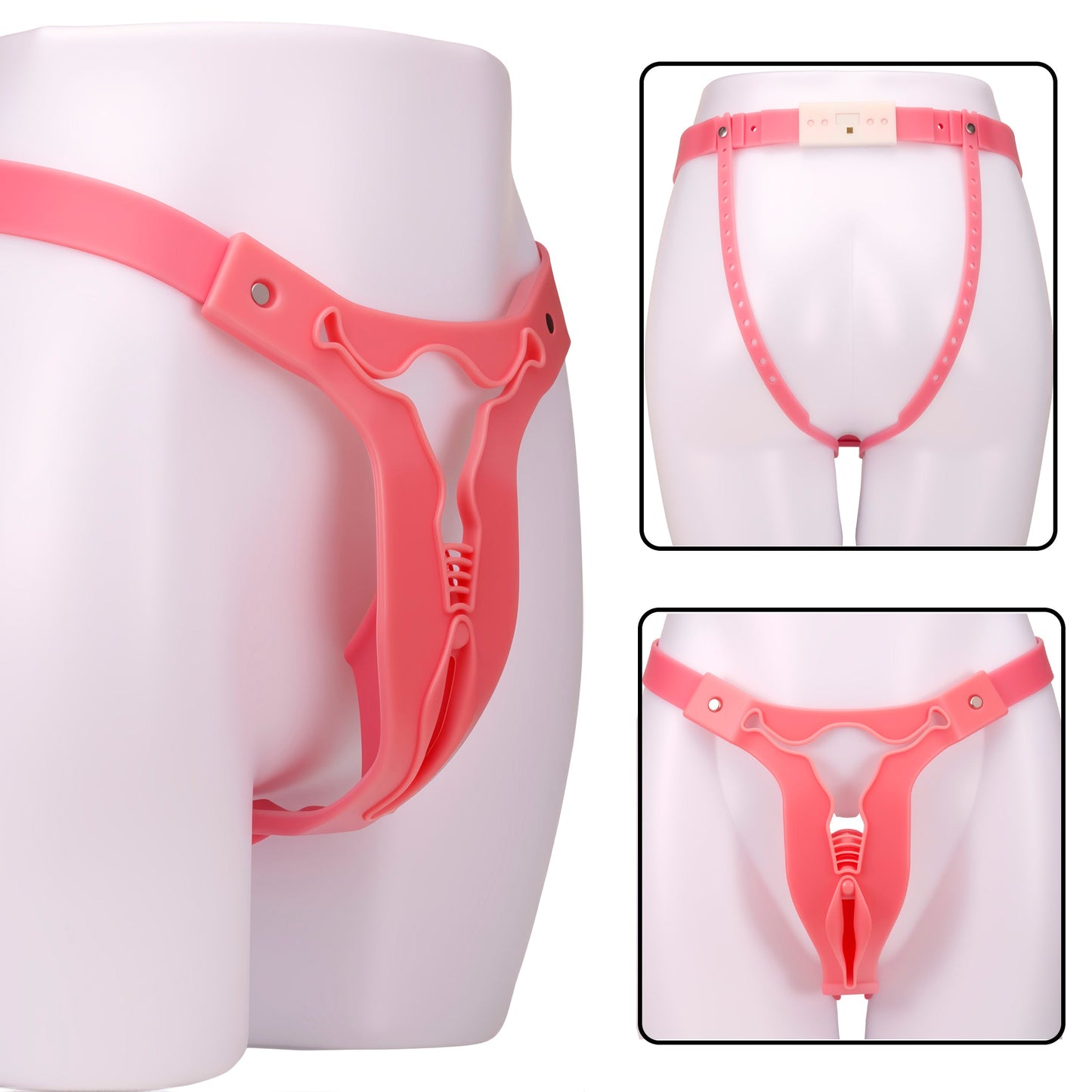 Pink Male Chastity Belt for Cross-Dressers