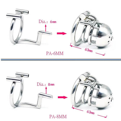 Male Through Hole PA Chastity Device