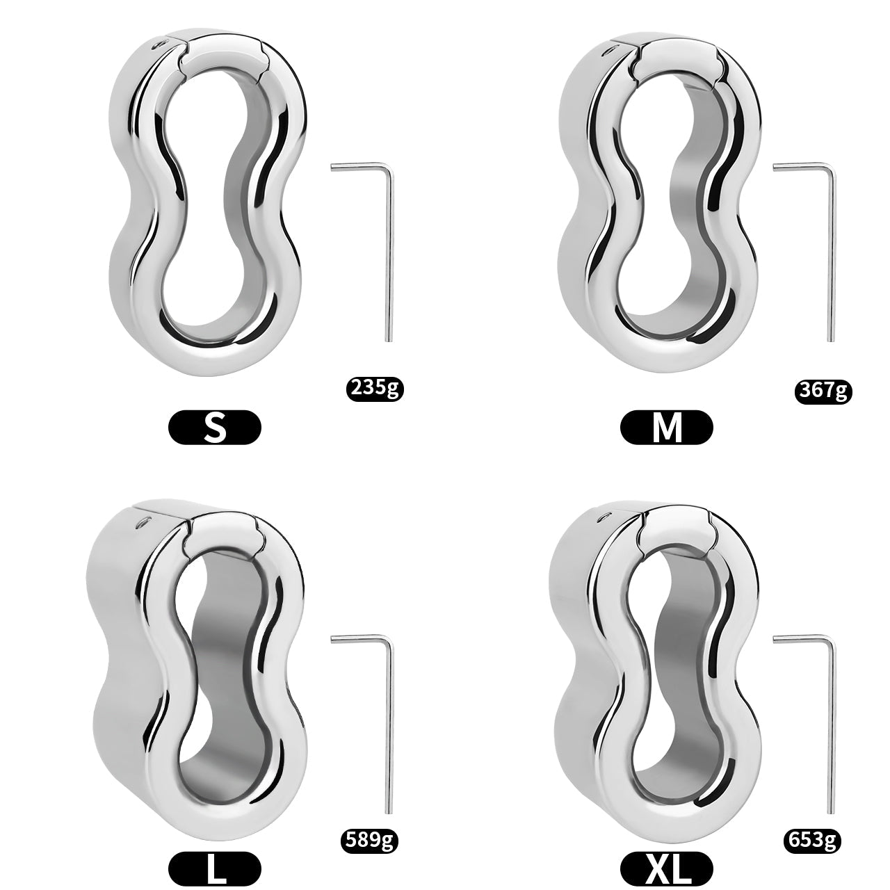 Stainless Steel Ball Stretcher Weight Ring