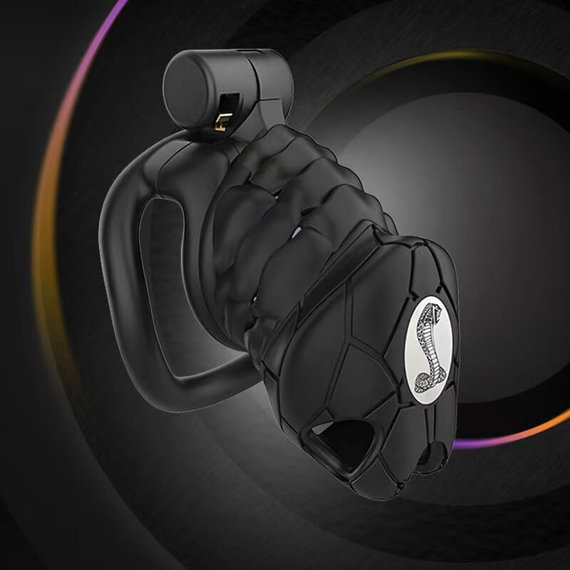 New 8.0 Cobra Chastity Device With 4 Rings - additional view 3