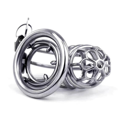 Special Stainless Steel Chastity Cage Spiked