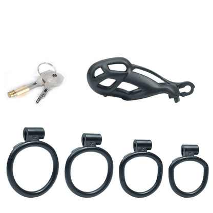 New Upgraded Small Black Cobra Male Chastity Cage