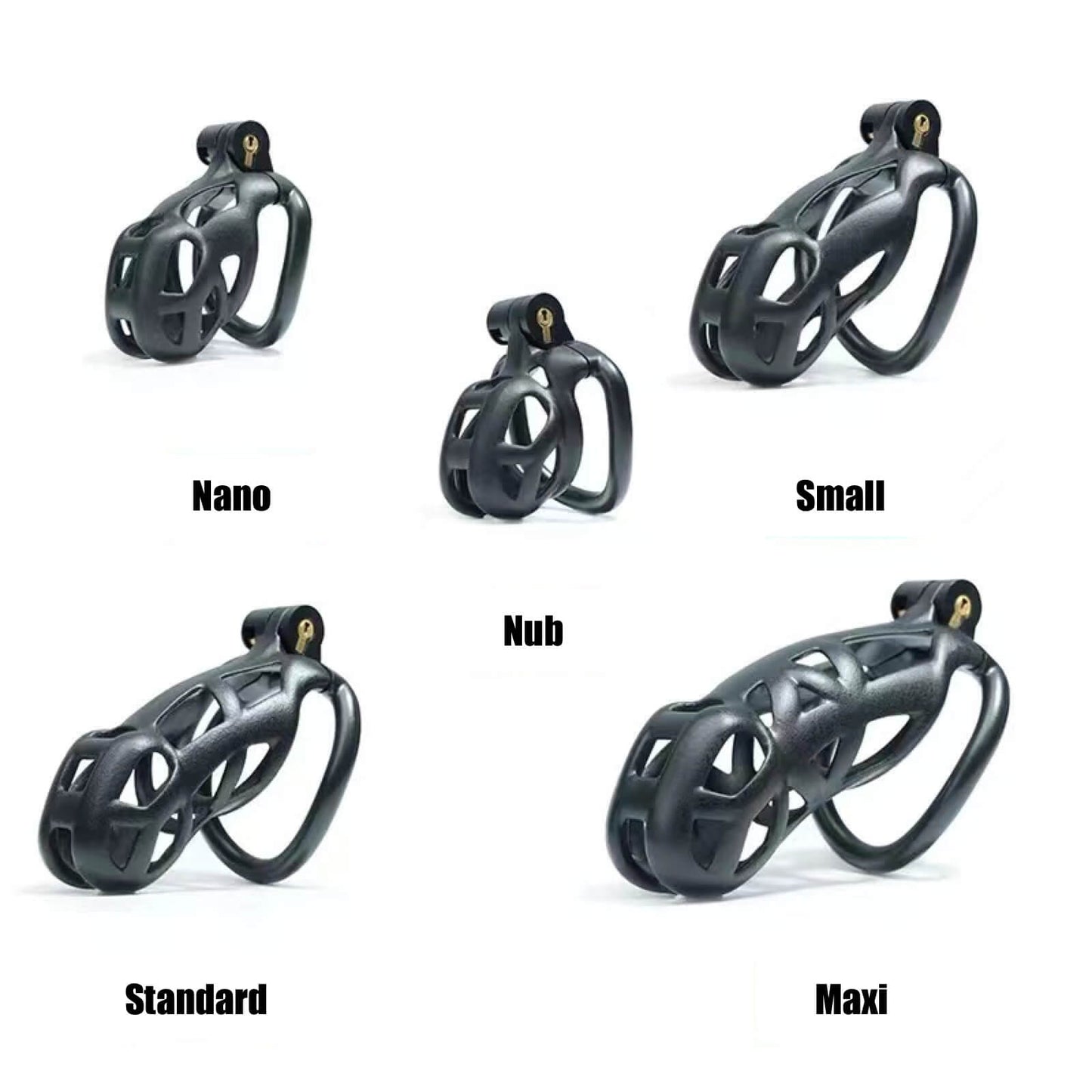 New Upgraded Small Black Cobra Male Chastity Cage