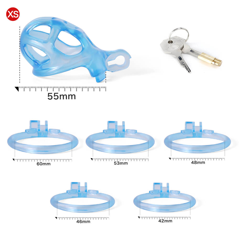 Desigh Ice Vision Blue Cobra Chastity Cage