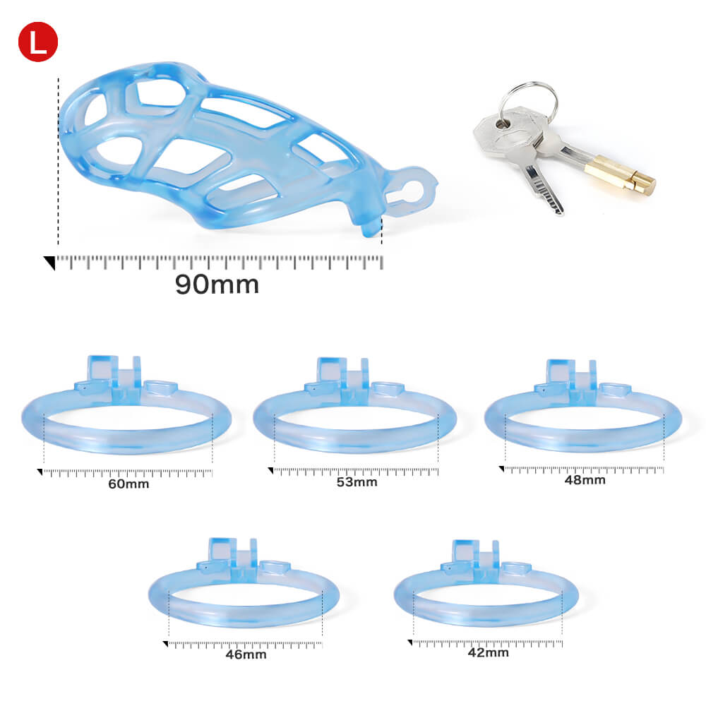 Desigh Ice Vision Blue Cobra Chastity Cage