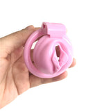 Pink Pussy Shaped Resin Chastity Cage