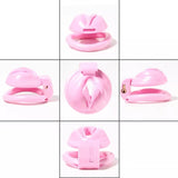 Pink Pussy Shaped Resin Chastity Cage