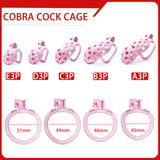 Pink Hole Cobra Keuschheitskäfig-Set, 4,5 bis 10,5 cm lang