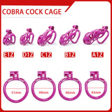 Purple Cobra Keuschheitskäfig-Set, 4,5 bis 10,5 cm lang