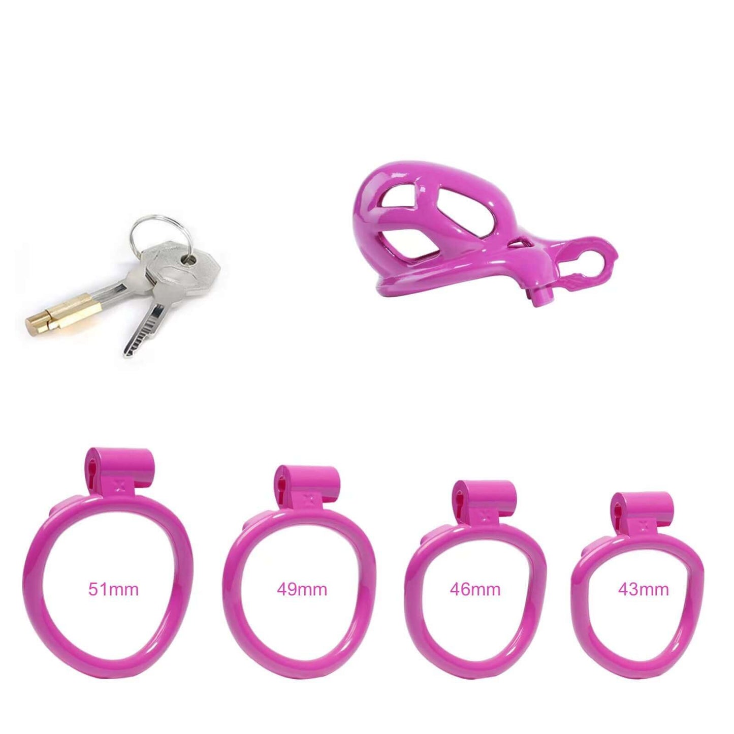 Nub Purple Cobra Male Chastity Cage