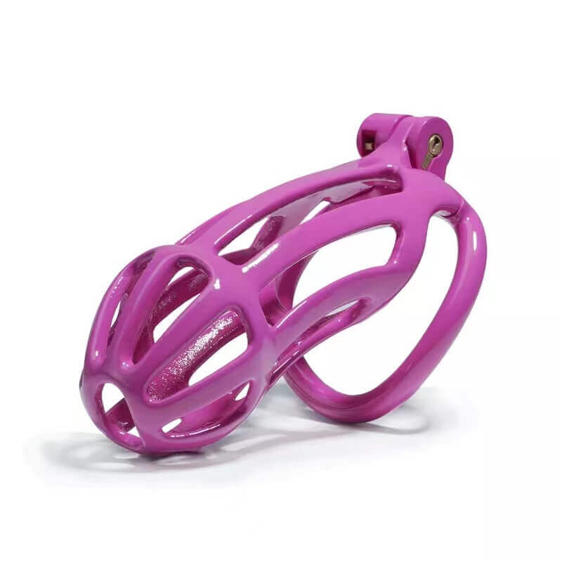 Purple Stripe Cobra Chastity Cage Kit 1.77 To 4.13 Inches Long