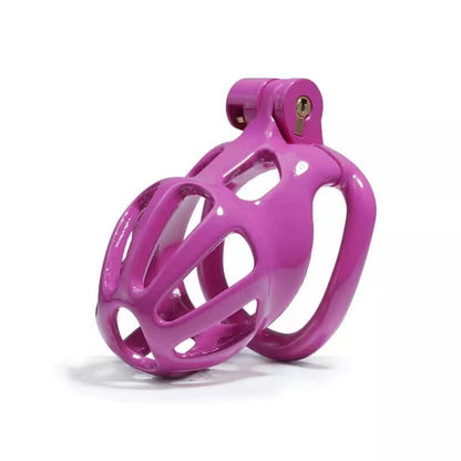 Purple Stripe Cobra Chastity Cage Kit 1.77 To 4.13 Inches Long