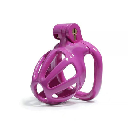 Purple Stripe Cobra Chastity Cage Kit 1.77 To 4.13 Inches Long