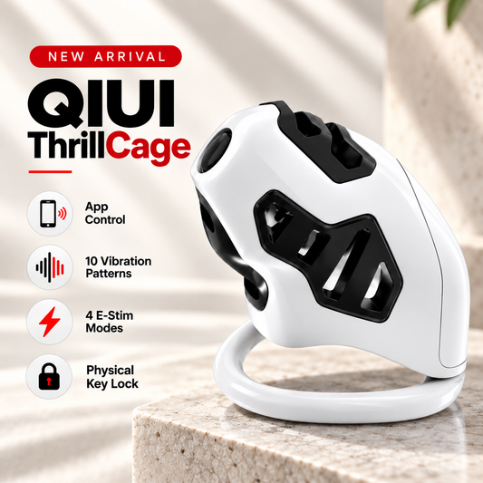 QIUI ThrillCage Vibrating Chastity Cage with Remote Control