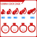 Red Cobra Keuschheitskäfig-Set, 4,5 bis 10,5 cm lang