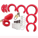 CB6000S Silicone Chastity Cage Red