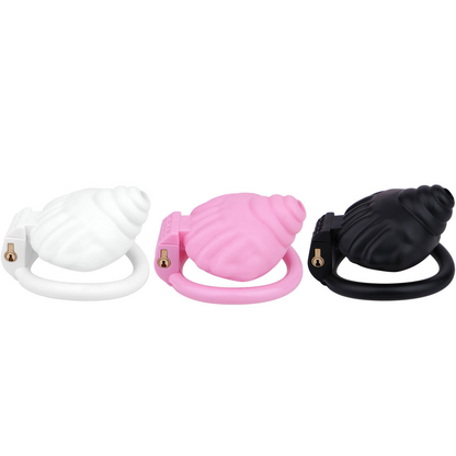Shell Shaped Sissy Chastity Cage
