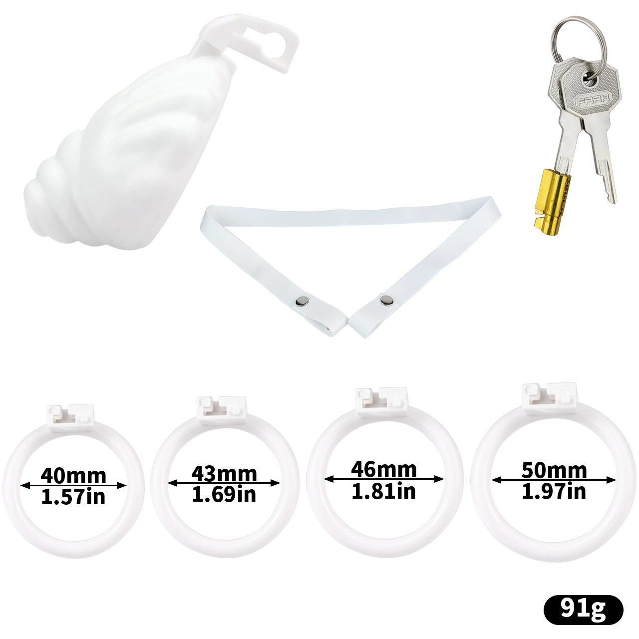 Shell Shaped Sissy Chastity Cage