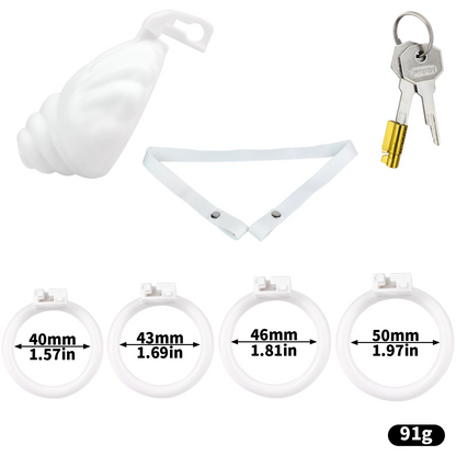 Shell Shaped Sissy Chastity Cage