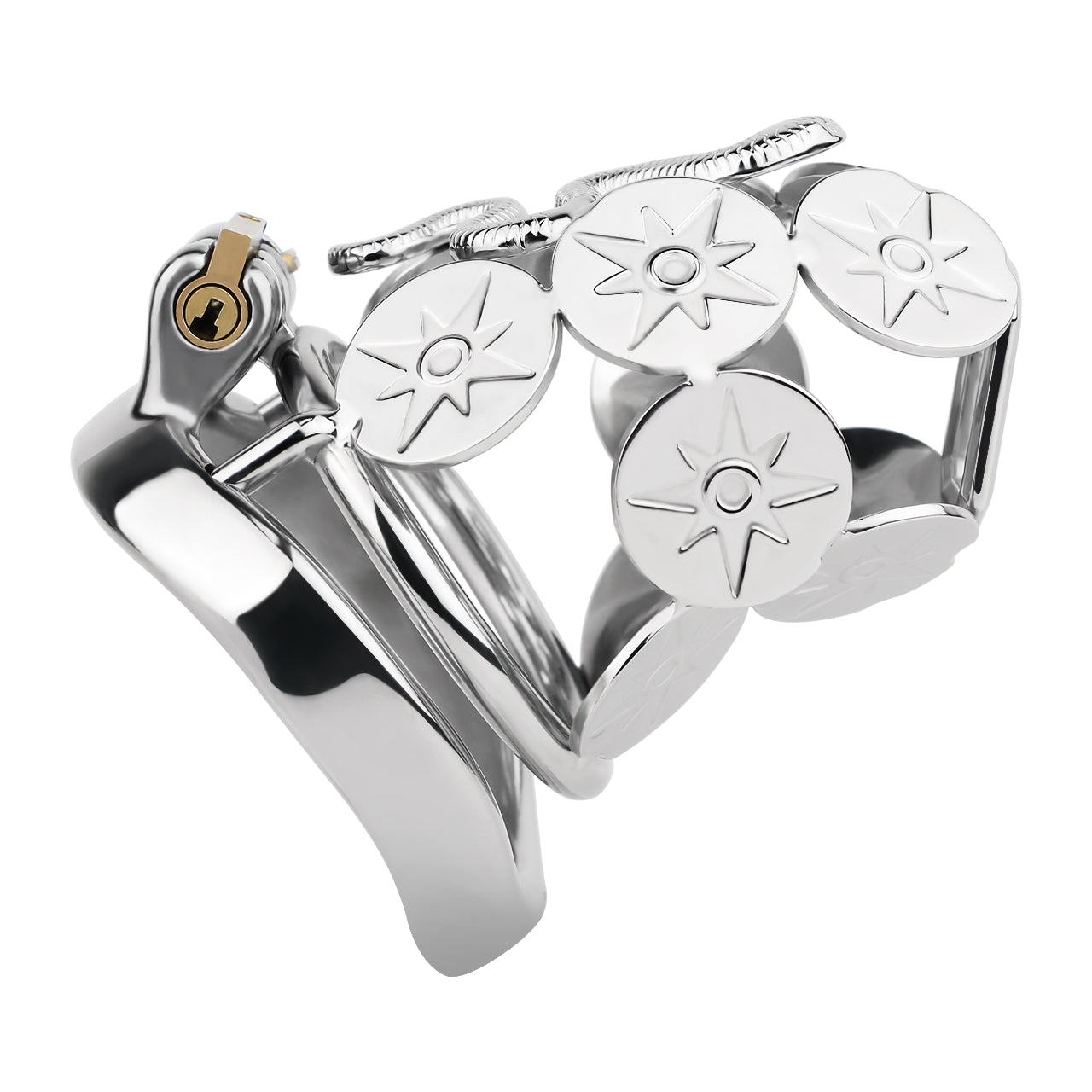 Snake Premium Metal Chastity Cage - 17
