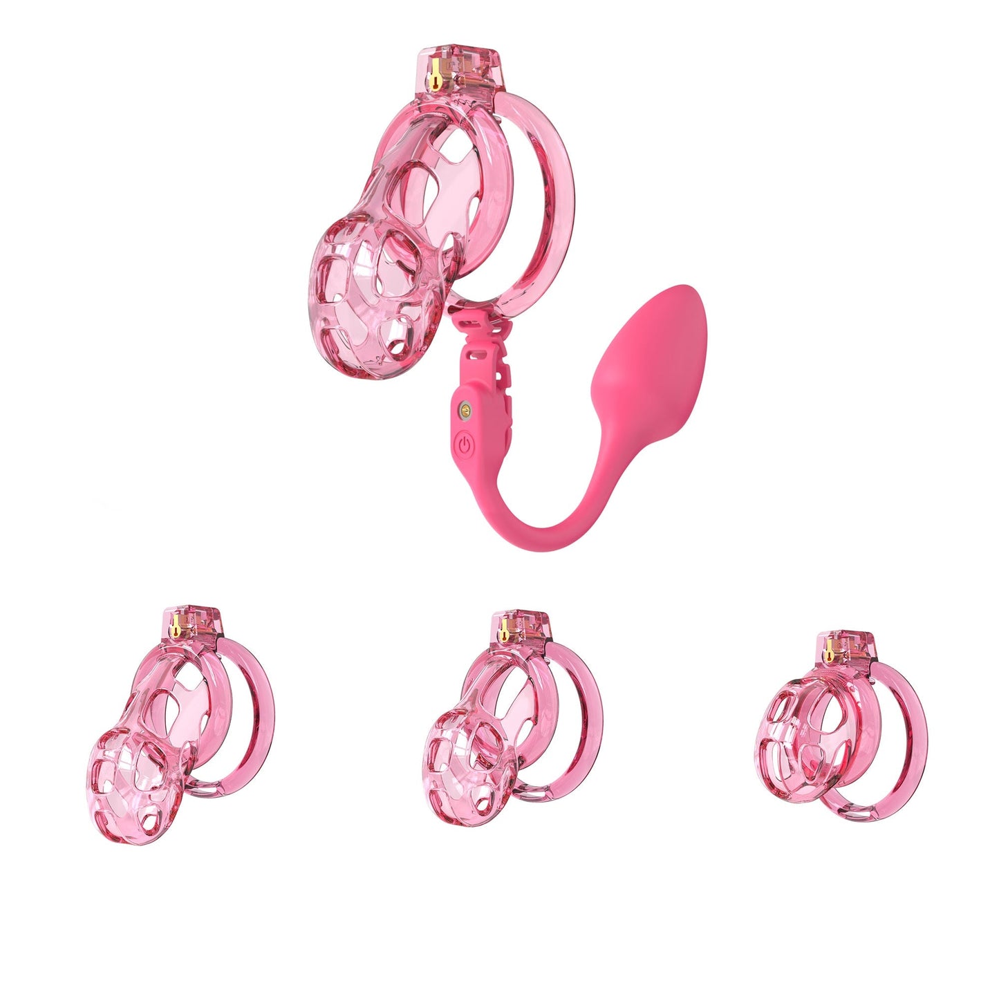 Soft Cobra Chastity Cage With Controlled Butt Plug