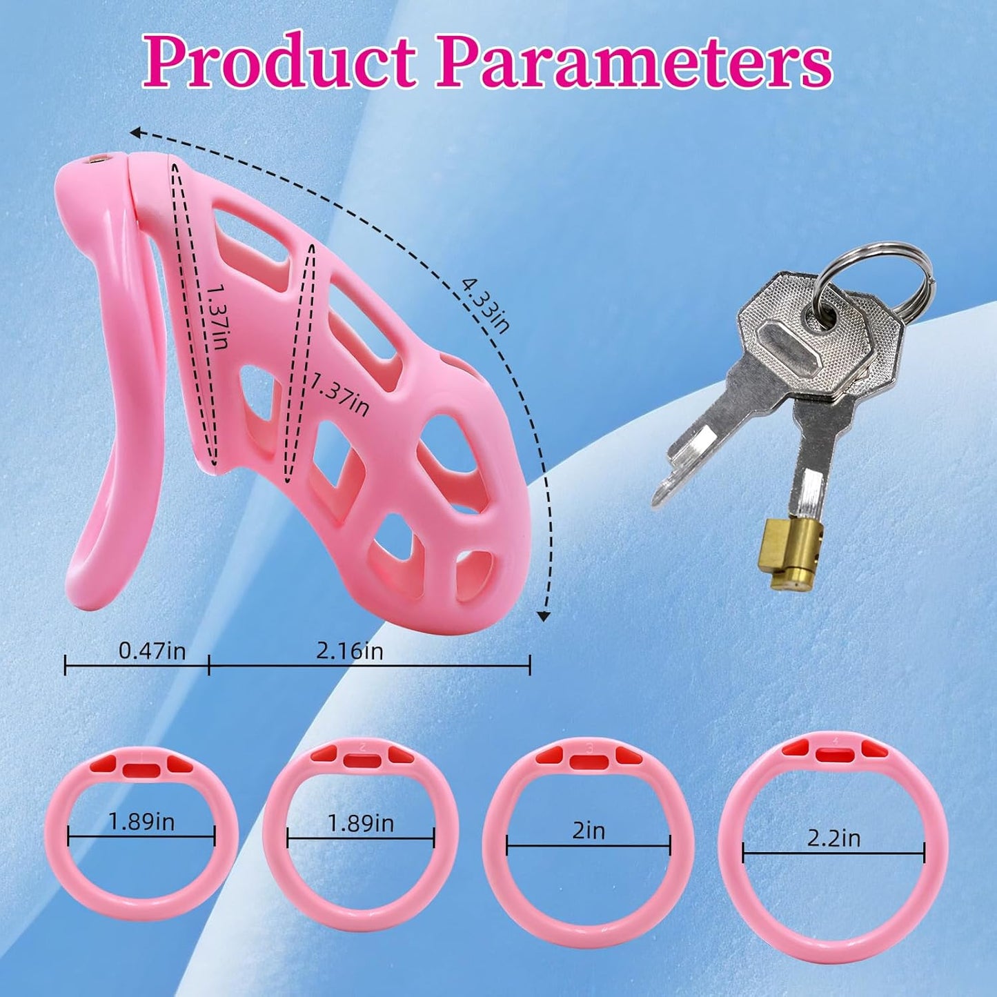 Pink Soft Silicone Chastity Device – Hidden Lock