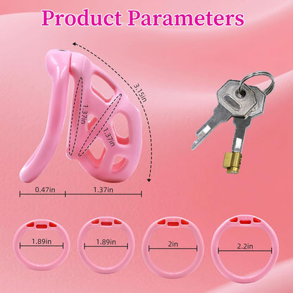 Pink Soft Silicone Chastity Device – Hidden Lock