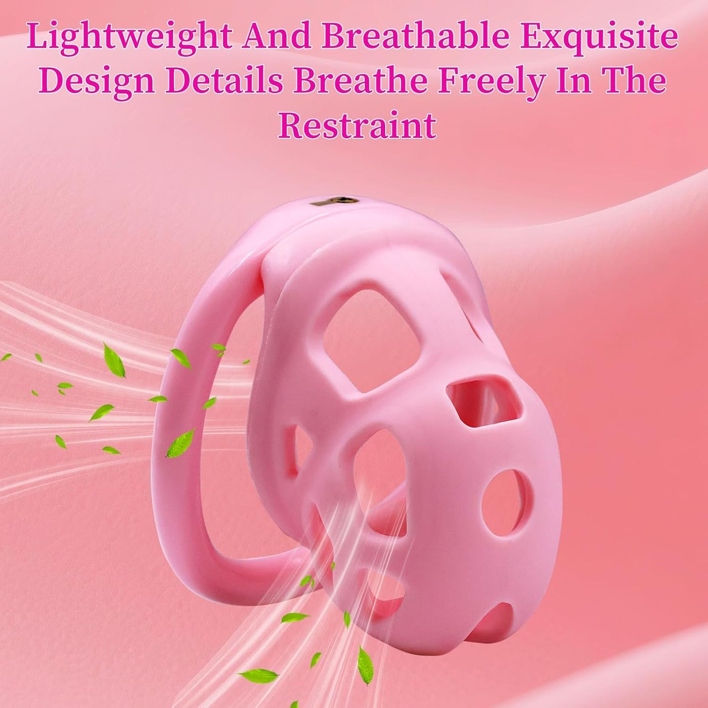 Pink Soft Silicone Chastity Device – Hidden Lock