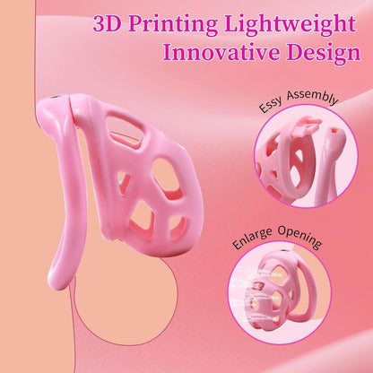 Pink Soft Silicone Chastity Device – Hidden Lock