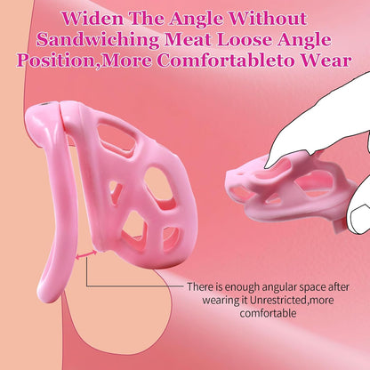 Pink Soft Silicone Chastity Device – Hidden Lock