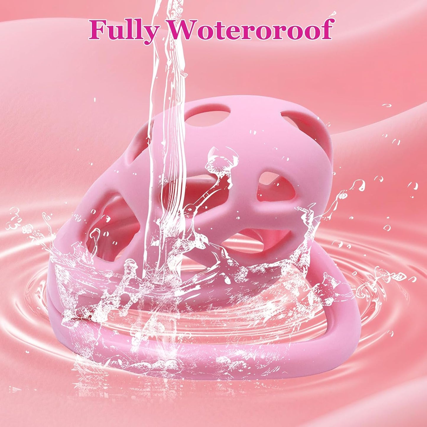 Pink Soft Silicone Chastity Device – Hidden Lock