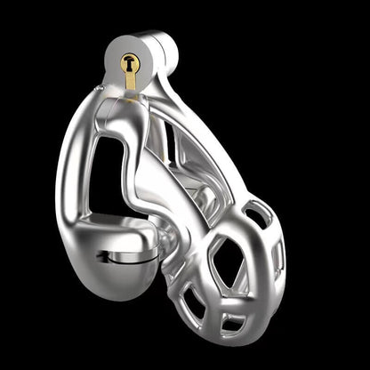 Stainless Steel Double-Lock Mamba Chastity Cage