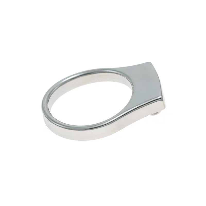 Stainless Thickened Gear Flat Chastity Cage 9