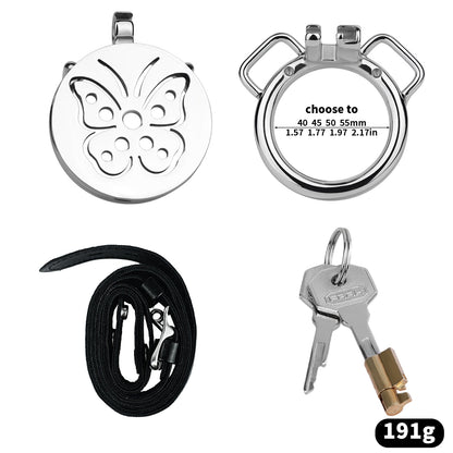 Steel Butterfly Flat Chastity Lock - 17