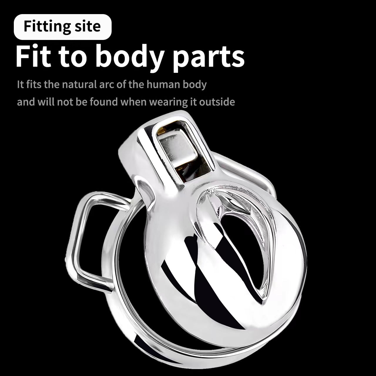 Cage de chasteté en acier avec ceinture