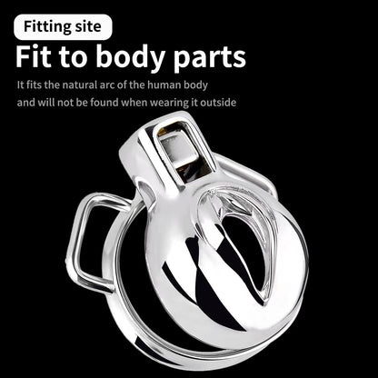 Cage de chasteté en acier avec ceinture