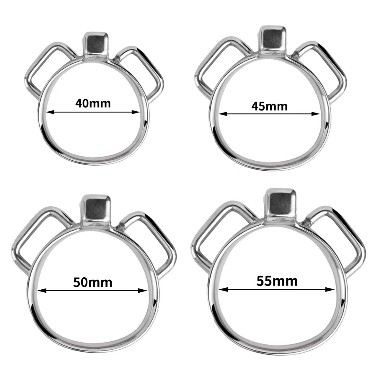 Cage de chasteté en acier avec ceinture