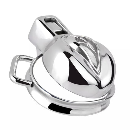 Cage de chasteté en acier avec ceinture