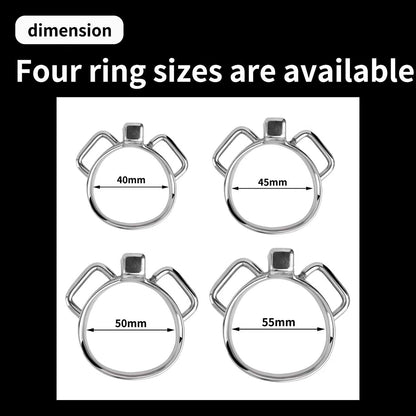 Cage de chasteté en acier avec ceinture