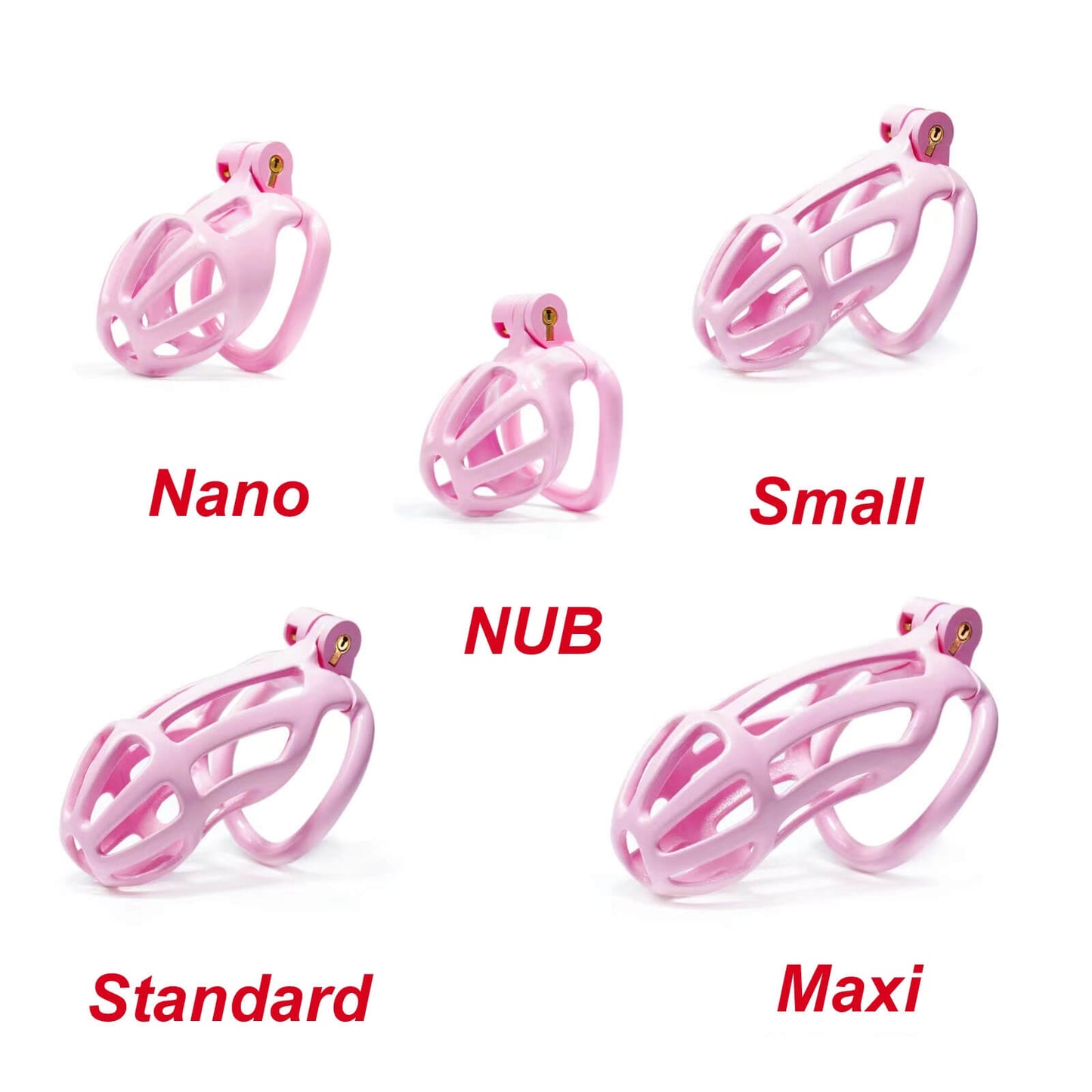Maxi Pink Stripe Cobra Chastity
