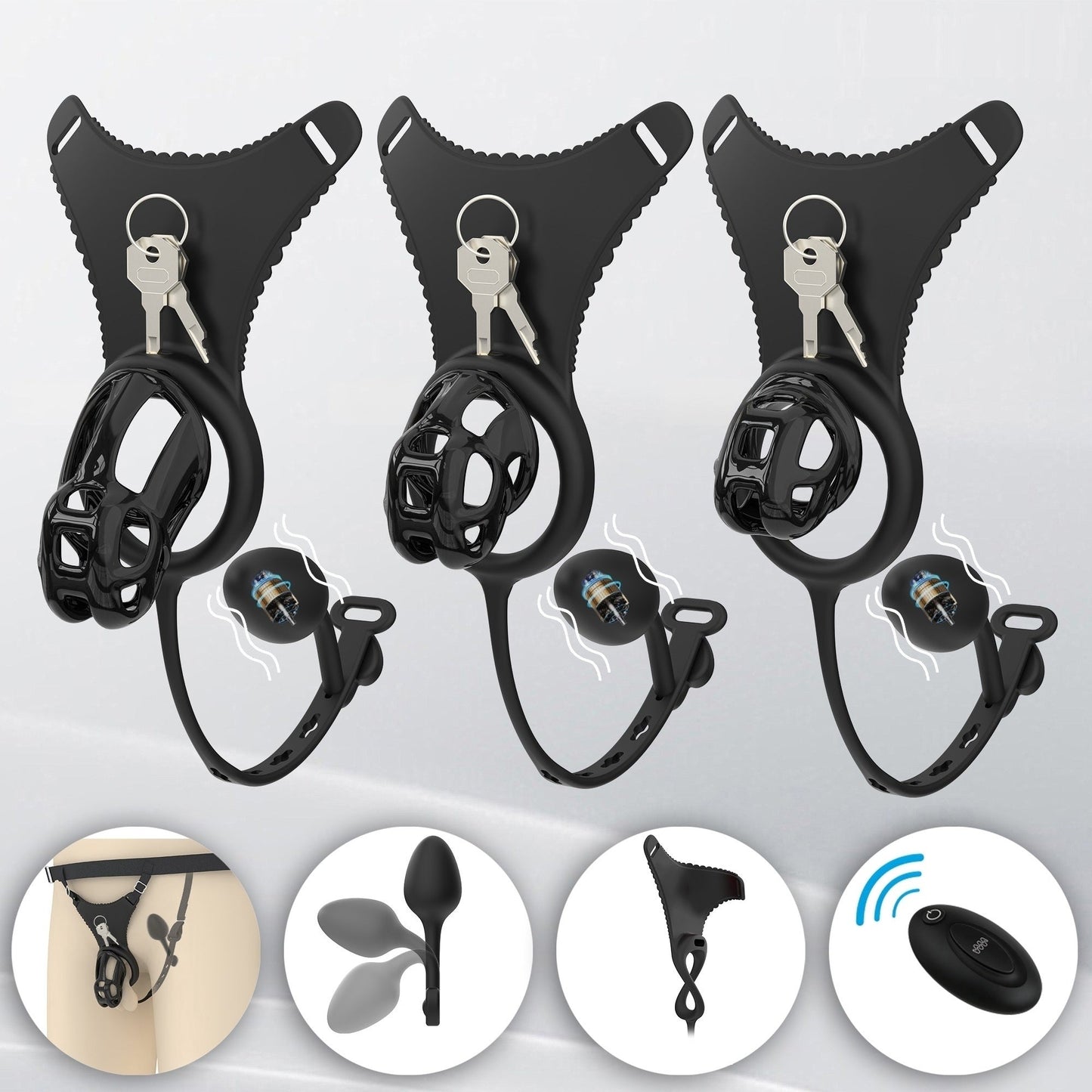 Cobra Upgrade Chastity Device – Includes Underwear + Plug