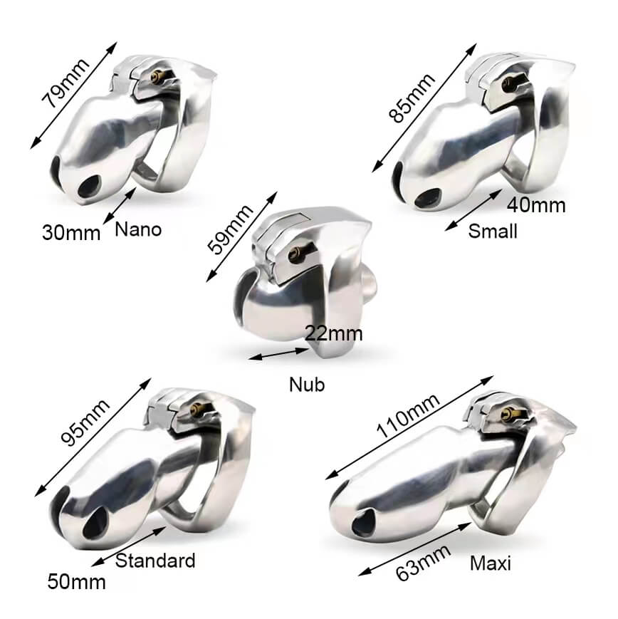 V4 Stainless Steel Chastity Cage