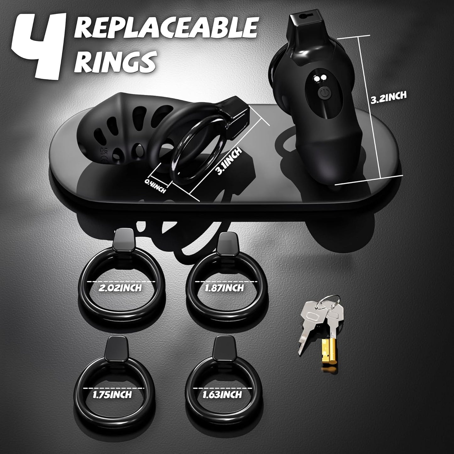 App-Controlled Vibrating Chastity Cage