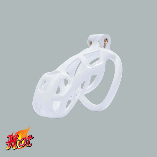 Standard Cobra Male Chastity Cage With 4 Rings White