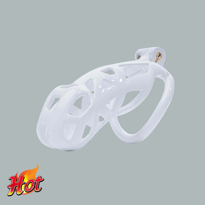 Maxi Cobra Male Chastity Cage With 4 Rings White