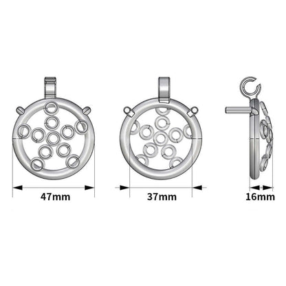 New Five-star Wheel Forging Chastity Cage With Belt