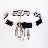 Wrapped Egg Adjustable Stainless Steel Male Chastity Belt