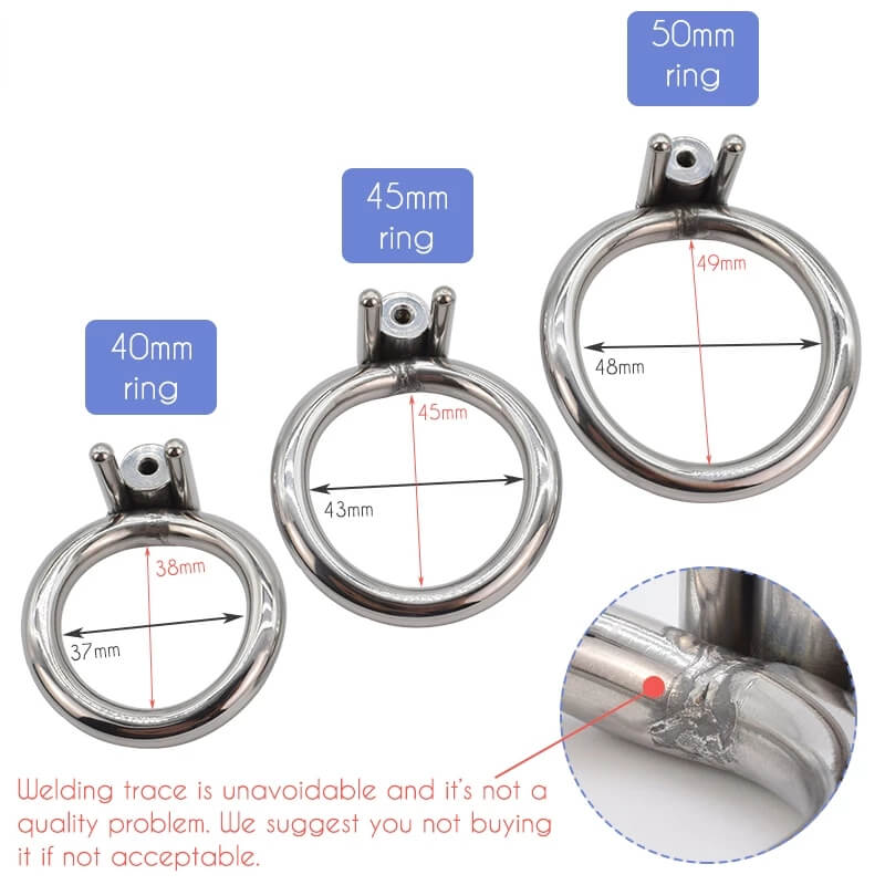 Flat Button Screw Secret Chastity Cage With Belt