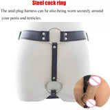 Classic Leather Male Chastity Belt Adjustable BDSM